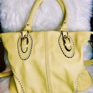 Bright Yellow Leather Purse